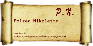 Polzer Nikoletta névjegykártya